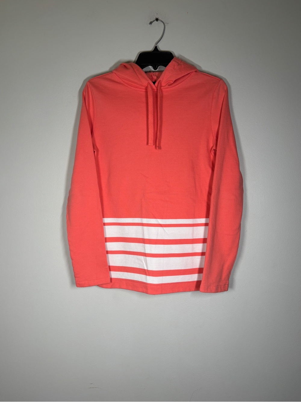 GAP Coral Hoodie with White Stripe Hem